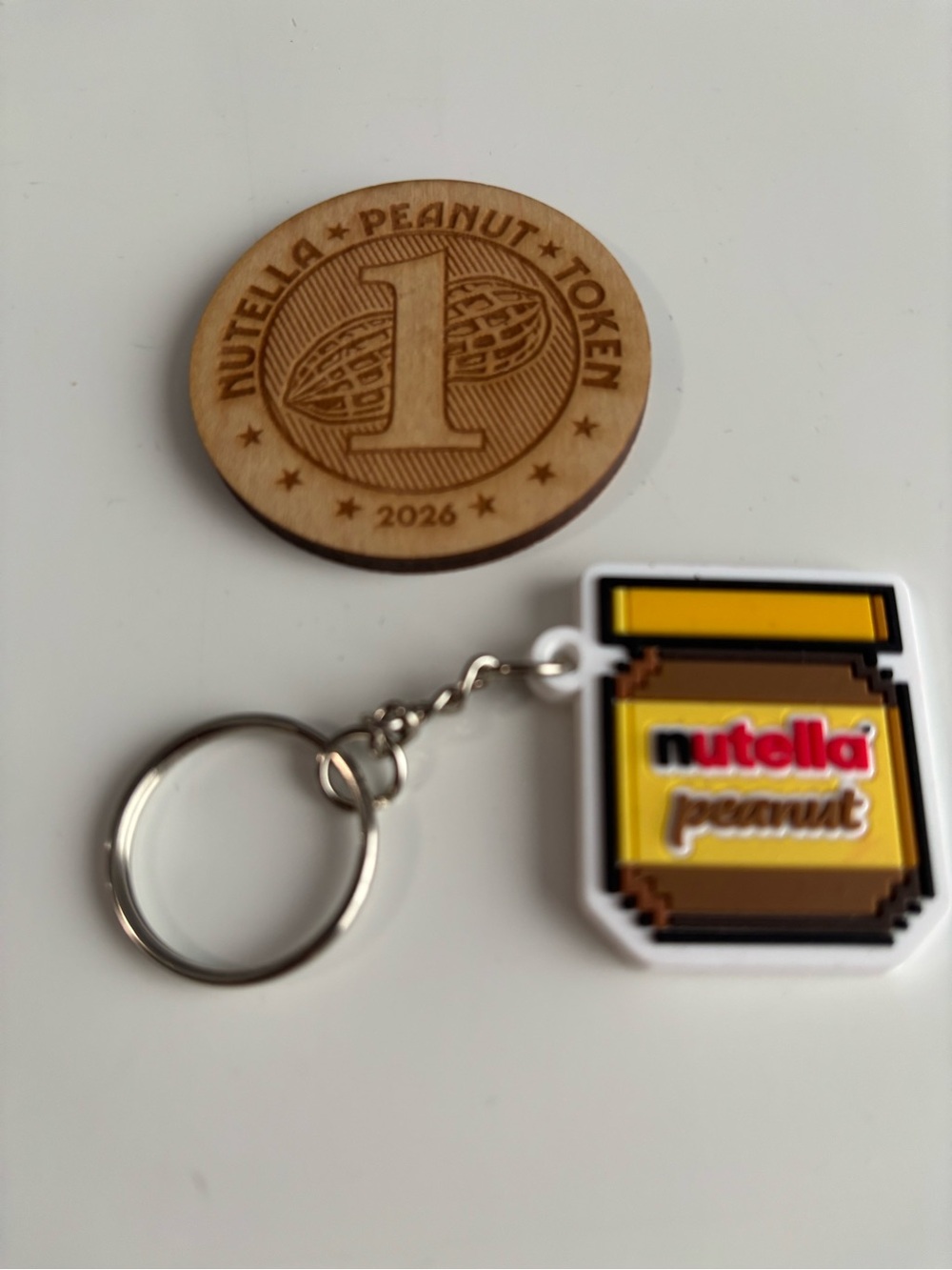 NEW Nutella Peanut Keychain & Coin collectibles from NYC Popup